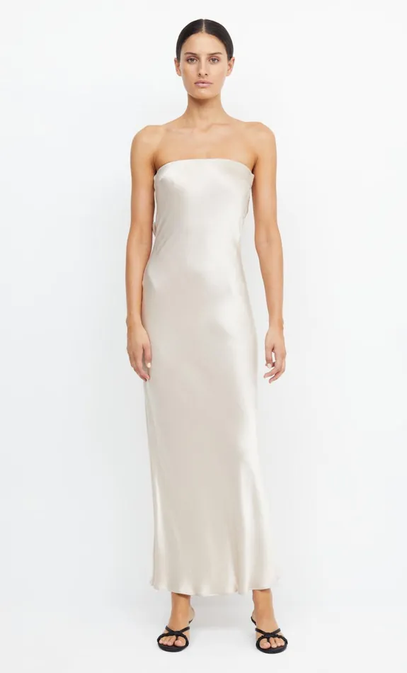 Bec Bridge MOON DANCE STRAPLESS DRESS 8211 SAND Women Bridesmaid Dresses
