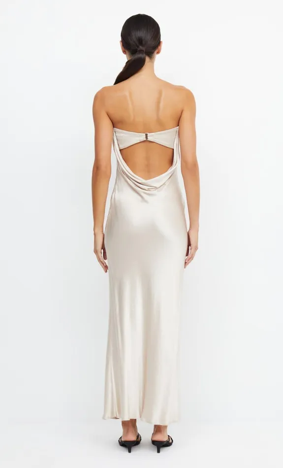 Bec Bridge MOON DANCE STRAPLESS DRESS 8211 SAND Women Prom Dresses