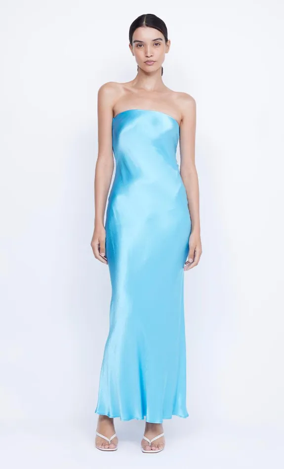 Bec Bridge MOON DANCE STRAPLESS DRESS 8211 TOPAZ BLUE Women Maxi Dresses
