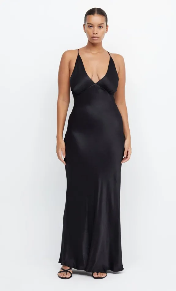 Bec Bridge MOON DANCE V MAXI DRESS 8211 BLACK Women Bridesmaid Dresses