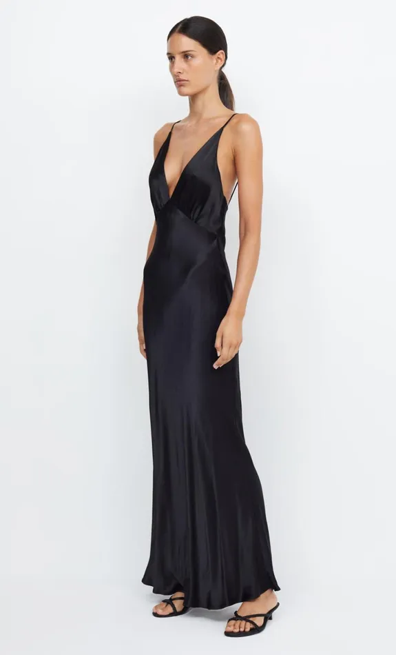 Bec Bridge MOON DANCE V MAXI DRESS 8211 BLACK Women Wedding Guest