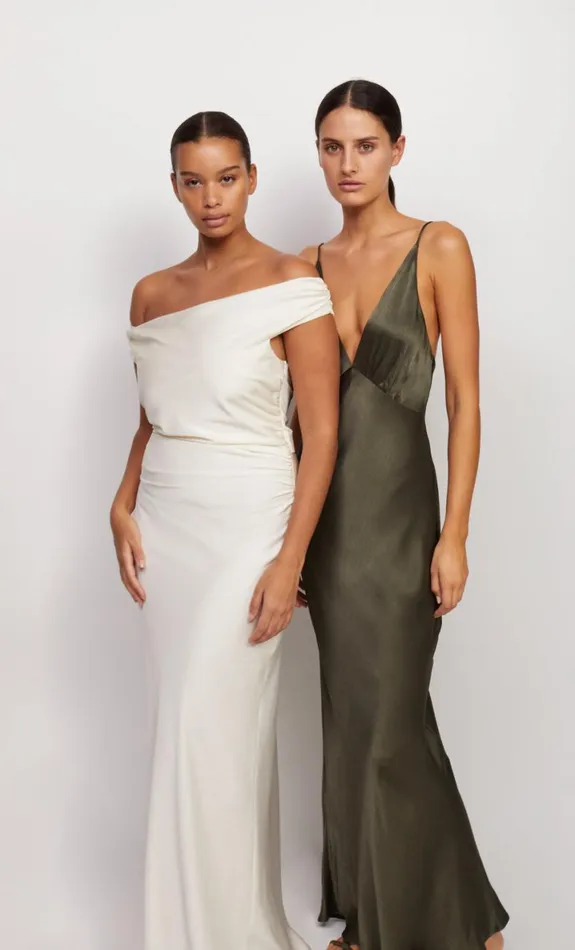 Bec Bridge MOON DANCE V MAXI DRESS 8211 DARK WILLOW Women Bridesmaid Dresses