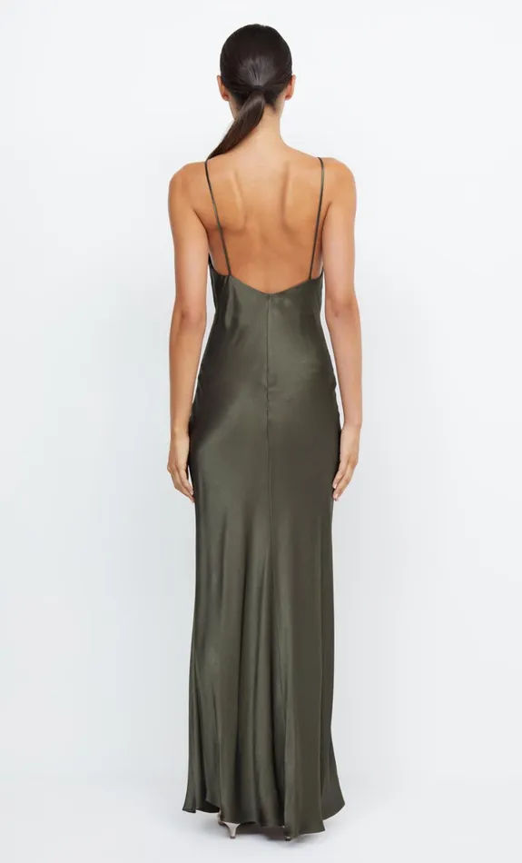 Bec Bridge MOON DANCE V MAXI DRESS 8211 DARK WILLOW Women Bridesmaid Dresses