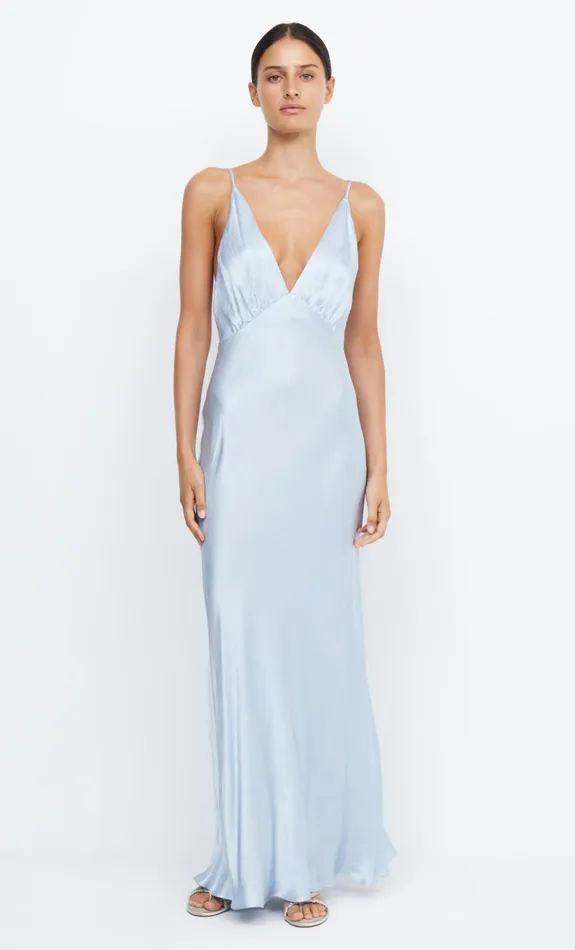 Bec Bridge MOON DANCE V MAXI DRESS 8211 DUSTY BLUE Women Prom Dresses