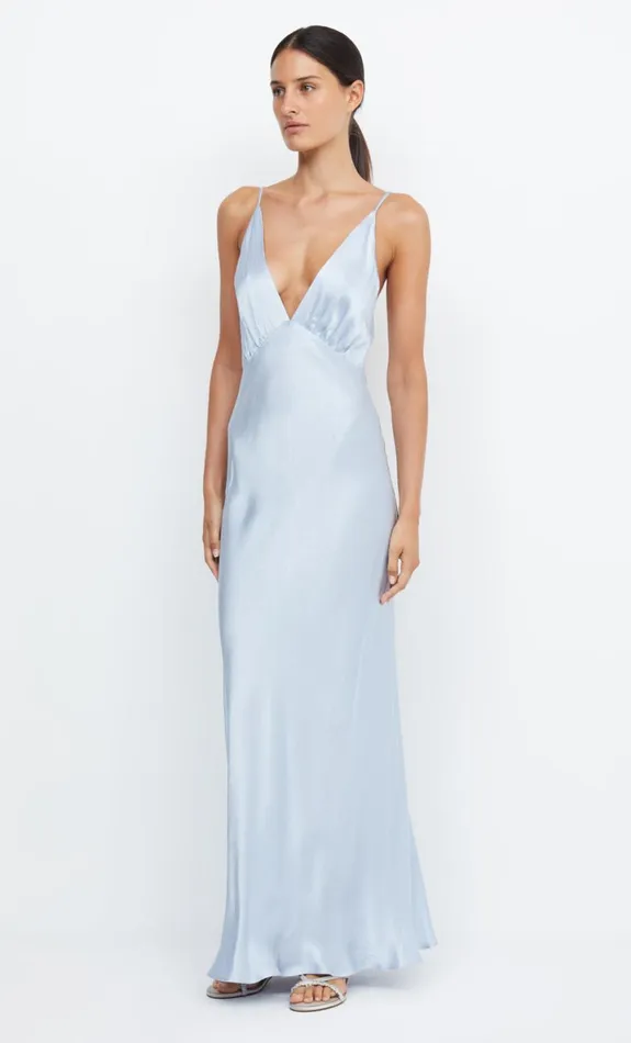 Bec Bridge MOON DANCE V MAXI DRESS 8211 DUSTY BLUE Women Prom Dresses