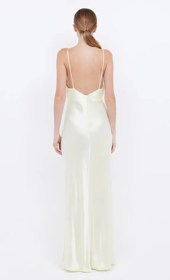 Bec Bridge MOON DANCE V MAXI DRESS 8211 ICE YELLOW Women Maxi Dresses