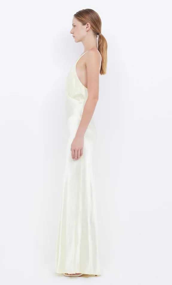 Bec Bridge MOON DANCE V MAXI DRESS 8211 ICE YELLOW Women Prom Dresses