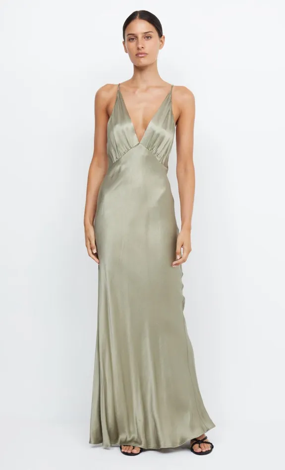 Bec Bridge MOON DANCE V MAXI DRESS 8211 SAGE Women Bridesmaid Dresses