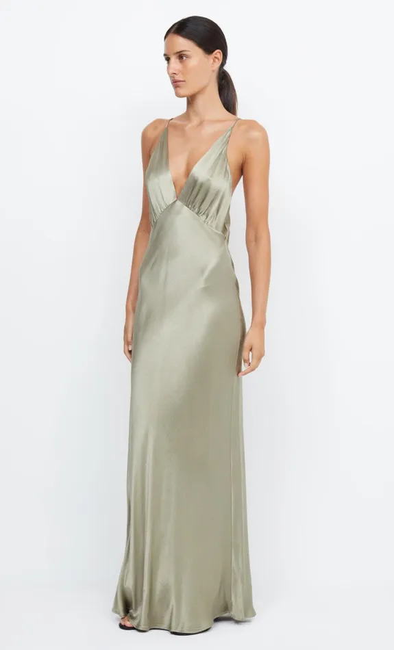 Bec Bridge MOON DANCE V MAXI DRESS 8211 SAGE Women Bridesmaid Dresses