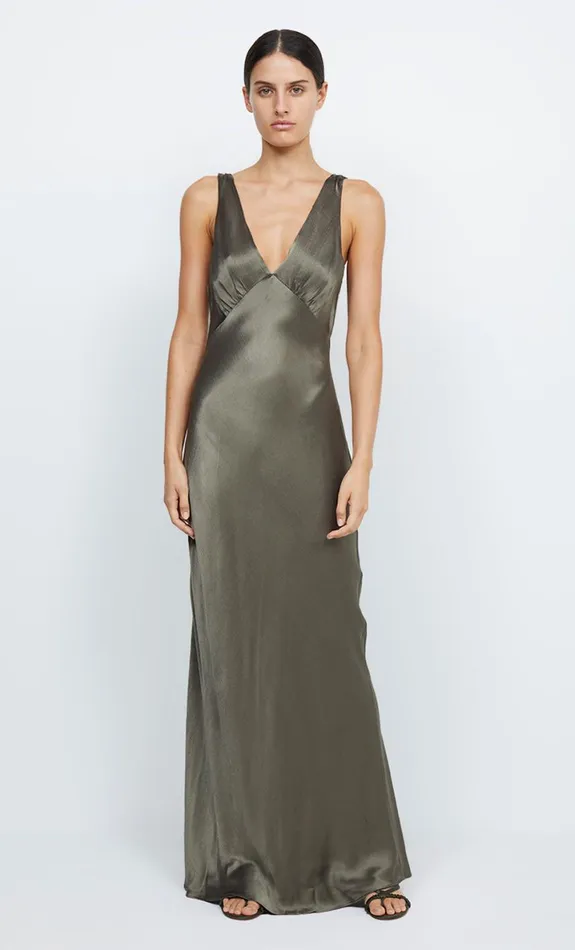 Bec Bridge MOON DANCE VERONA DRESS 8211 DARK WILLOW Women Maxi Dresses