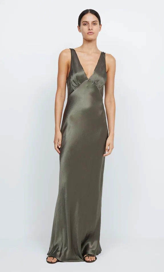 Bec Bridge MOON DANCE VERONA DRESS 8211 DARK WILLOW Women Maxi Dresses