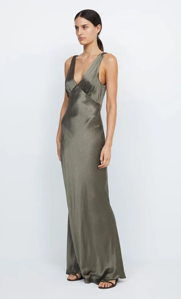 Bec Bridge MOON DANCE VERONA DRESS 8211 DARK WILLOW Women Maxi Dresses