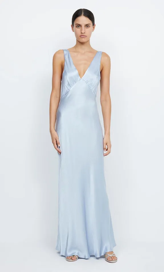 Bec Bridge MOON DANCE VERONA DRESS 8211 DUSTY BLUE Women Maxi Dresses