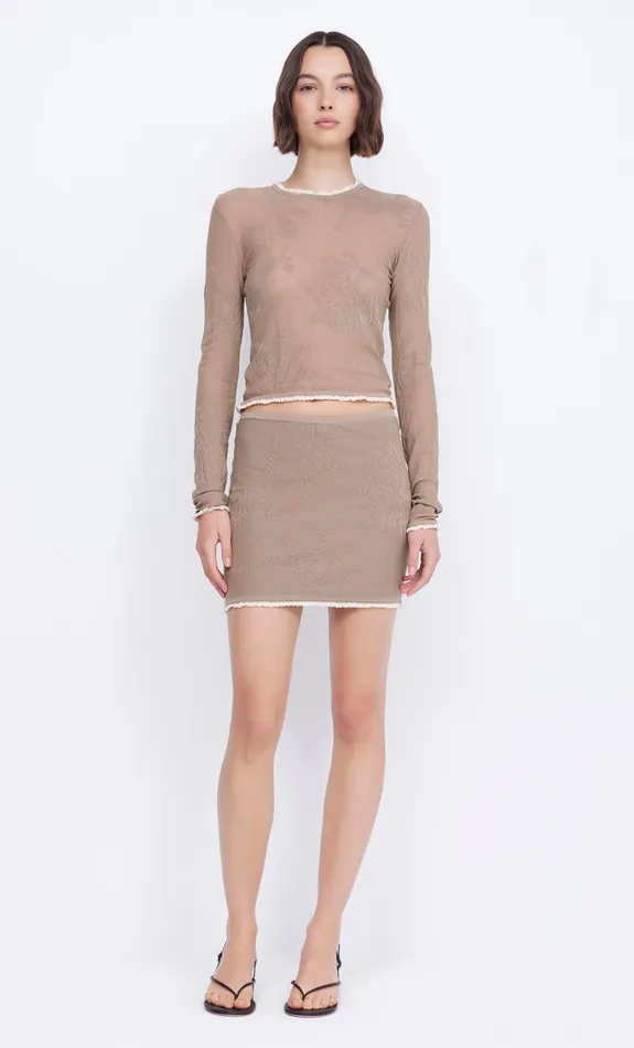 Bec Bridge NAELLE CREW NECK KNIT TOP 8211 TAUPE Women Long Sleeve