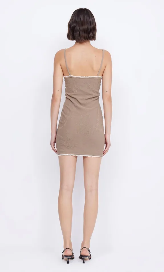 Bec Bridge NAELLE KNIT MINI DRESS 8211 TAUPE Women Mini Dresses