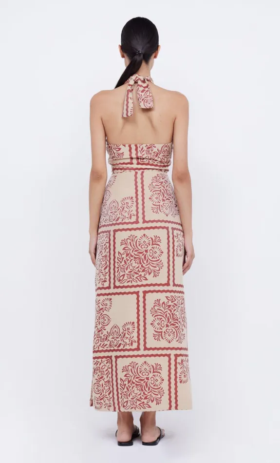 Bec Bridge PALM BLISS HALTER MAXI 8211 SAHARA JACQUARD Women Maxi Dresses
