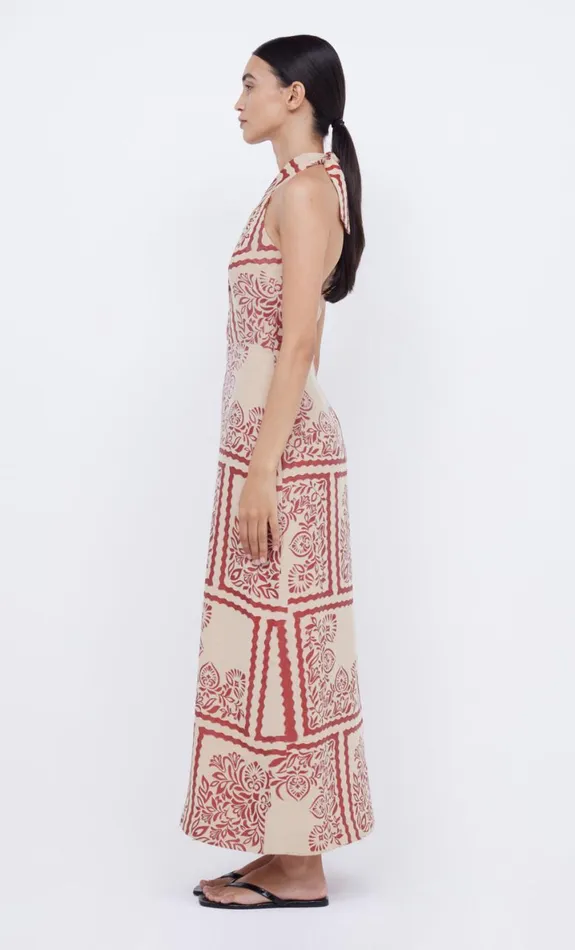 Bec Bridge PALM BLISS HALTER MAXI 8211 SAHARA JACQUARD Women Maxi Dresses