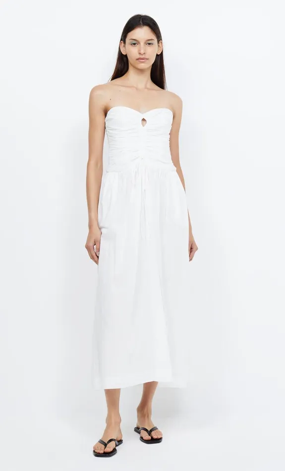 Bec Bridge PALMER STRAPLESS MAXI 8211 IVORY Women Maxi Dresses