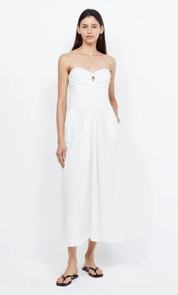 Bec Bridge PALMER STRAPLESS MAXI 8211 IVORY Women Maxi Dresses