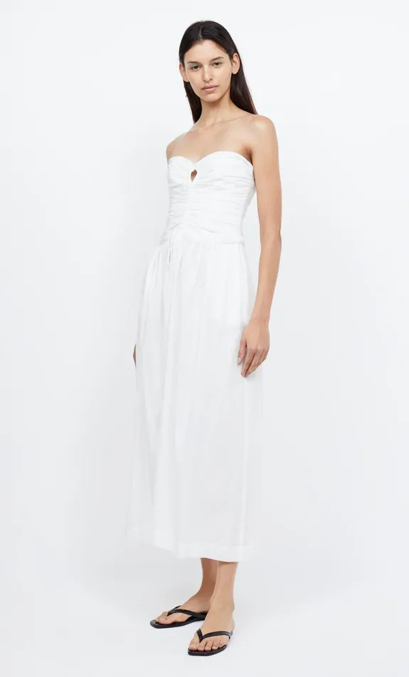Bec Bridge PALMER STRAPLESS MAXI 8211 IVORY Women Maxi Dresses