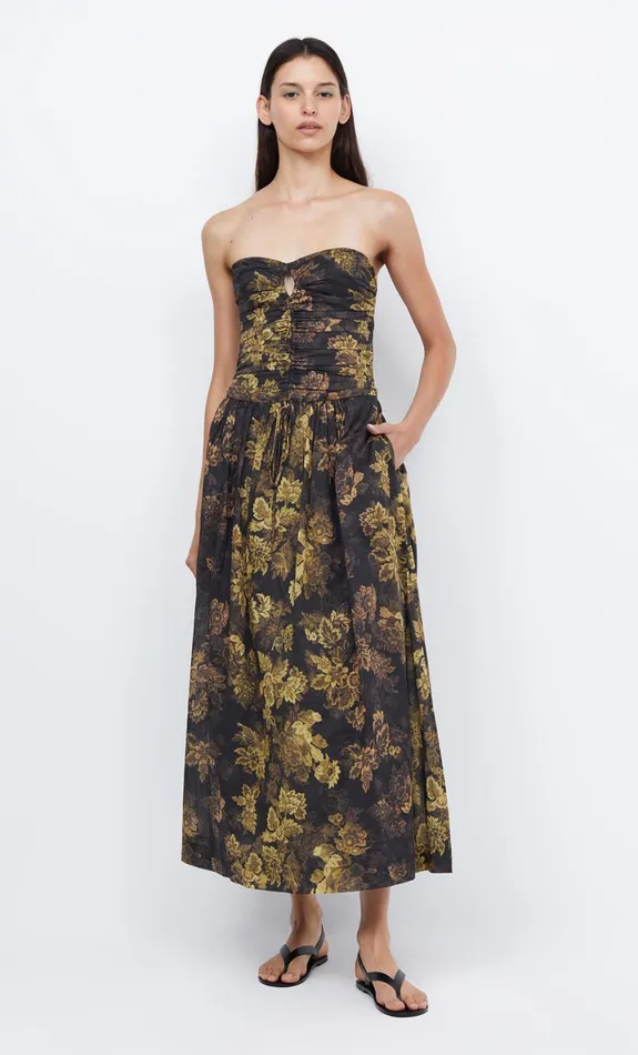 Bec Bridge PALMER STRAPLESS MAXI 8211 JASPER FLORAL Women Maxi Dresses