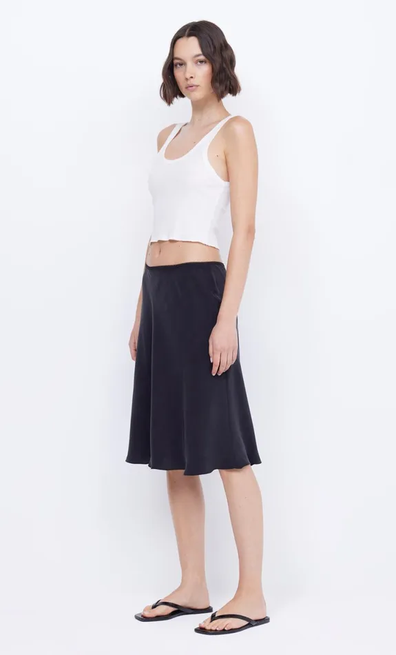 Bec Bridge PIPER BIAS MIDI SKIRT 8211 BLACK Women Skirts