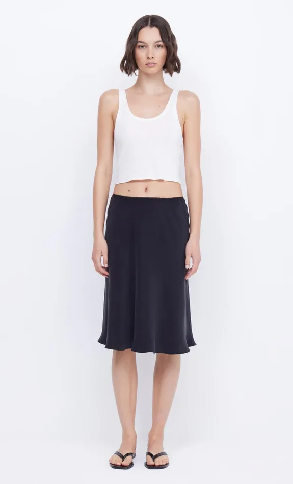 Bec Bridge PIPER BIAS MIDI SKIRT 8211 BLACK Women Skirts