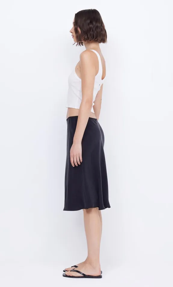 Bec Bridge PIPER BIAS MIDI SKIRT 8211 BLACK Women Skirts
