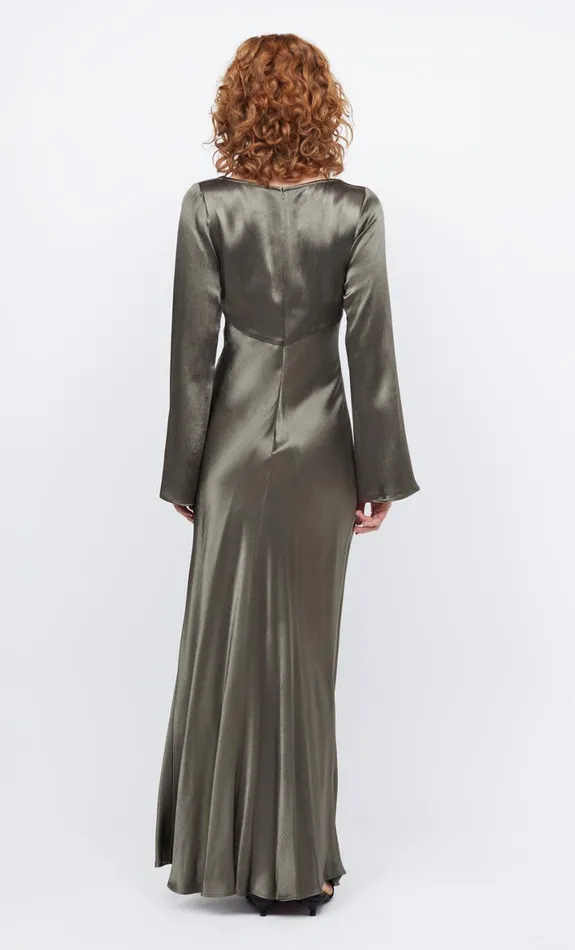 Bec Bridge REN LONG SLEEVE MAXI DRESS 8211 DARK WILLOW Women Prom Dresses