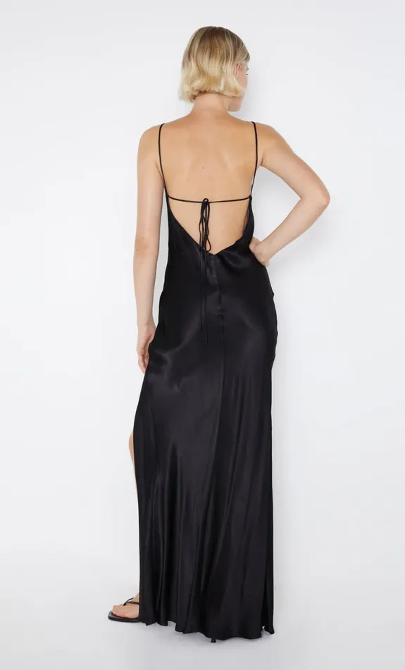 Bec Bridge REN SPLIT MAXI DRESS 8211 BLACK Women Prom Dresses