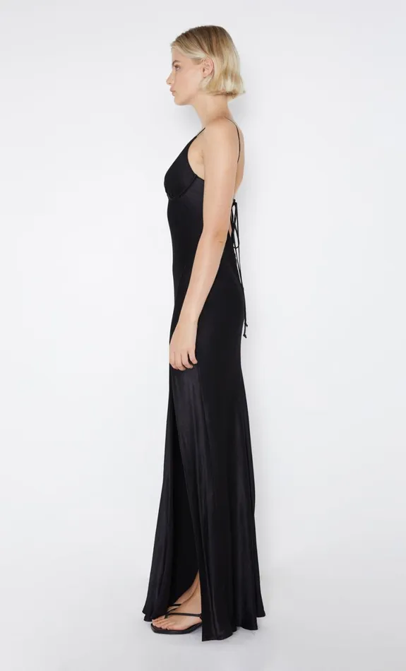 Bec Bridge REN SPLIT MAXI DRESS 8211 BLACK Women Prom Dresses