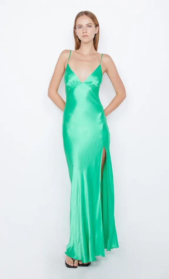 Bec Bridge REN SPLIT MAXI DRESS 8211 EMERALD Women Wedding Guest