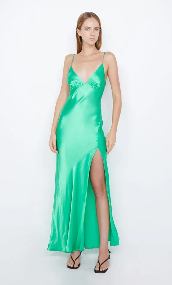 Bec Bridge REN SPLIT MAXI DRESS 8211 EMERALD Women Wedding Guest