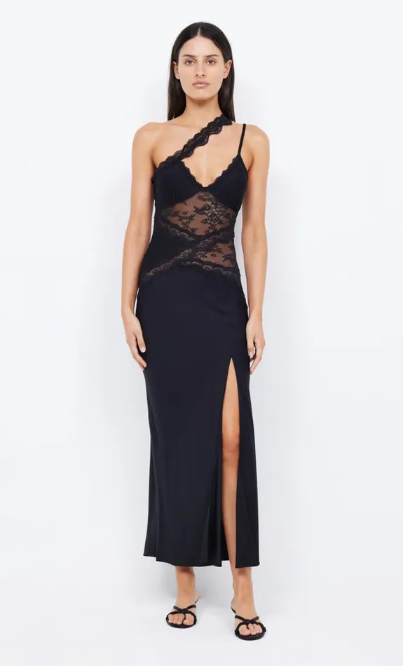 Bec Bridge RIA ASYM MAXI DRESS 8211 BLACK Women Maxi Dresses