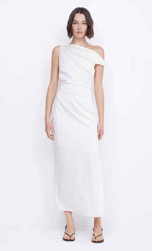 Bec Bridge ROCHELLE ASYM MIDI DRESS 8211 CREAM Women Prom Dresses