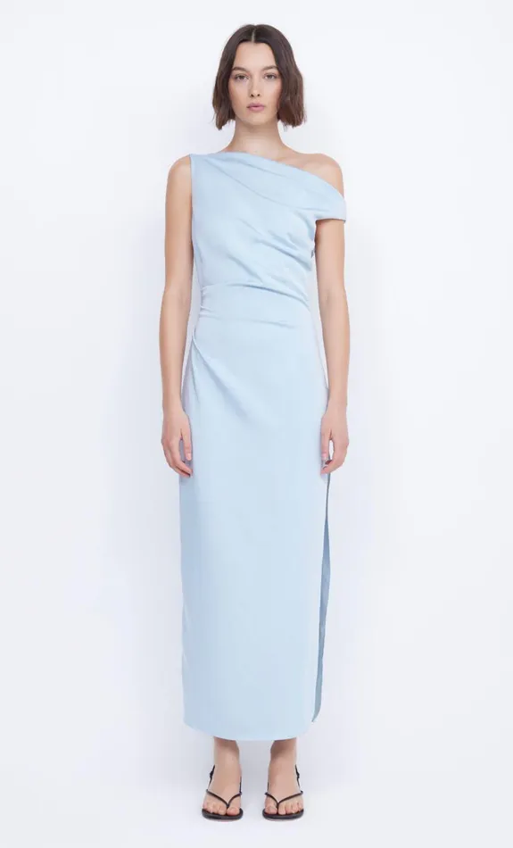 Bec Bridge ROCHELLE ASYM MIDI DRESS 8211 DOLPHIN BLUE Women Prom Dresses