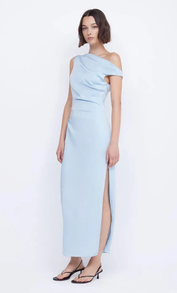 Bec Bridge ROCHELLE ASYM MIDI DRESS 8211 DOLPHIN BLUE Women Prom Dresses