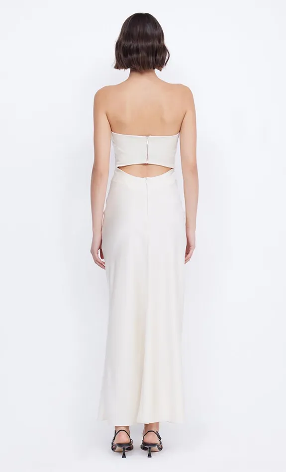 Bec Bridge ROCHELLE TWIST STRAPLESS DRESS 8211 CREAM Women Prom Dresses
