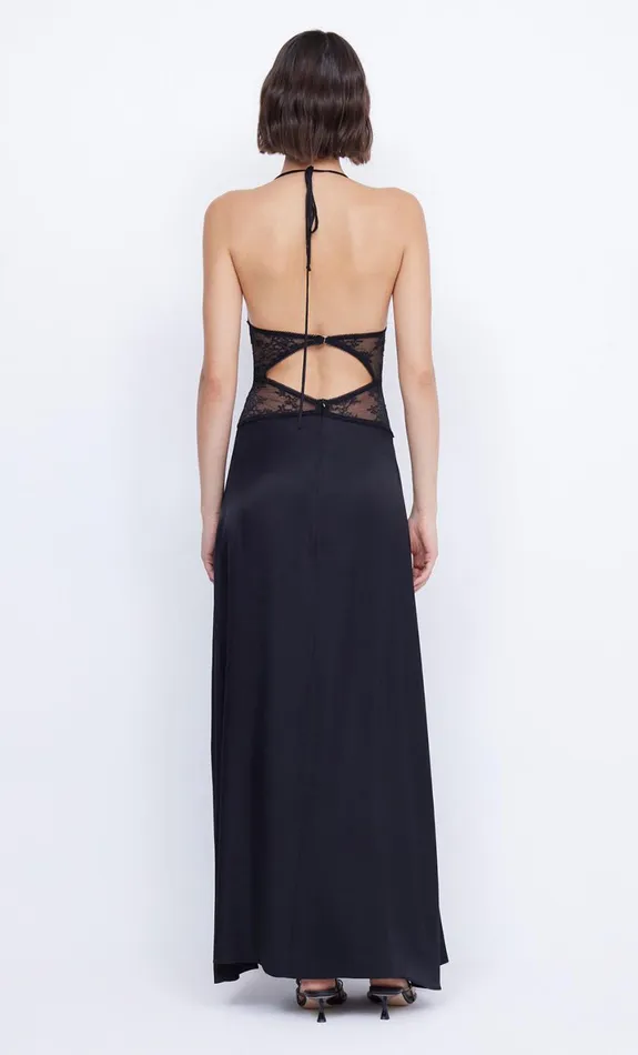 Bec Bridge SANTAL HALTER MAXI DRESS 8211 BLACK Women Wedding Guest
