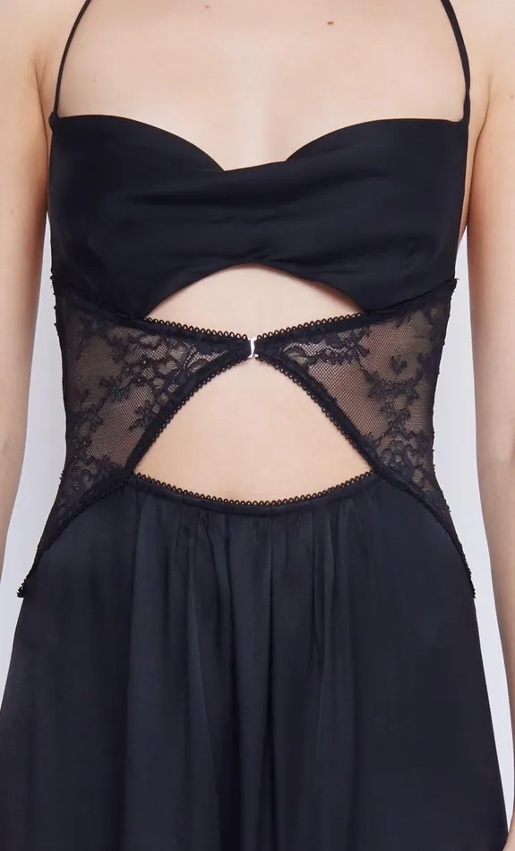 Bec Bridge SANTAL HALTER MAXI DRESS 8211 BLACK Women Wedding Guest
