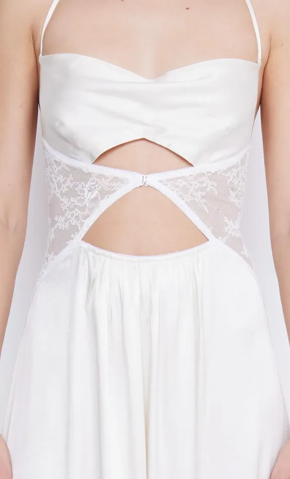 Bec Bridge SANTAL HALTER MAXI DRESS 8211 IVORY Women Prom Dresses