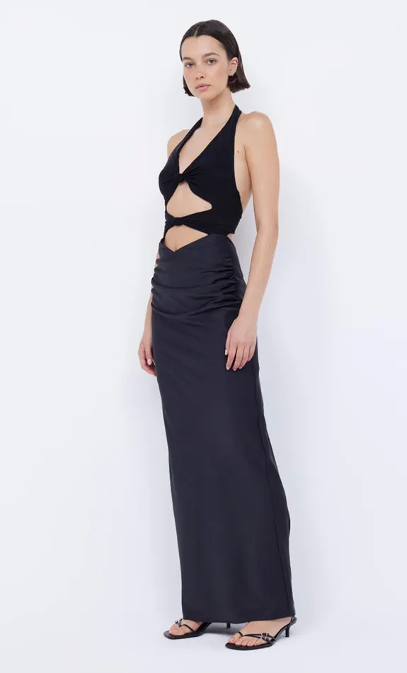 Bec Bridge SOLARE HALTER DRESS 8211 BLACK Women Maxi Dresses