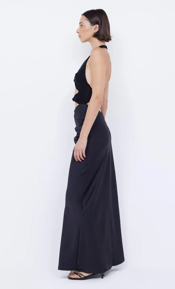 Bec Bridge SOLARE HALTER DRESS 8211 BLACK Women Maxi Dresses