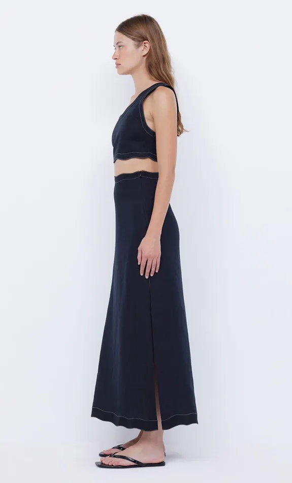Bec Bridge TALLULAH ASYM CROP TOP 8211 BLACKBLACK Women Sleeveless