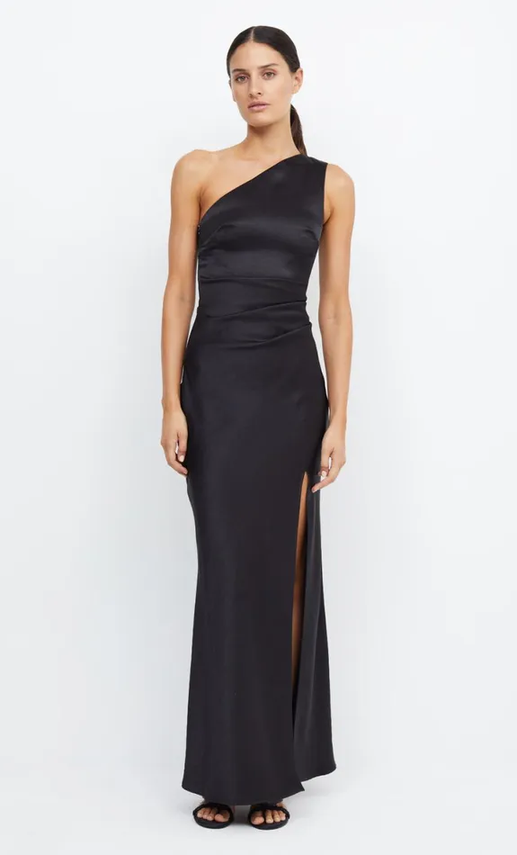 Bec Bridge THE DREAMER ASYM DRESS 8211 BLACK Women Bridesmaid Dresses