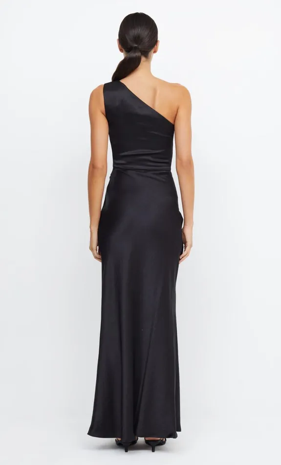 Bec Bridge THE DREAMER ASYM DRESS 8211 BLACK Women Bridesmaid Dresses