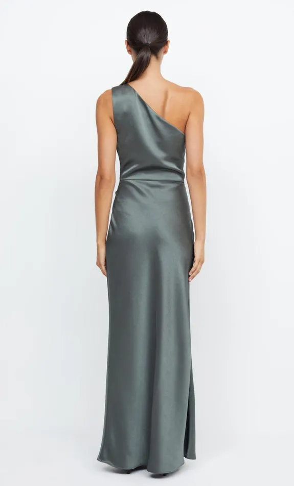 Bec Bridge THE DREAMER ASYM DRESS 8211 DARK WILLOW Women Maxi Dresses