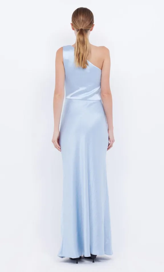 Bec Bridge THE DREAMER ASYM DRESS 8211 DUSTY BLUE Women Bridesmaid Dresses