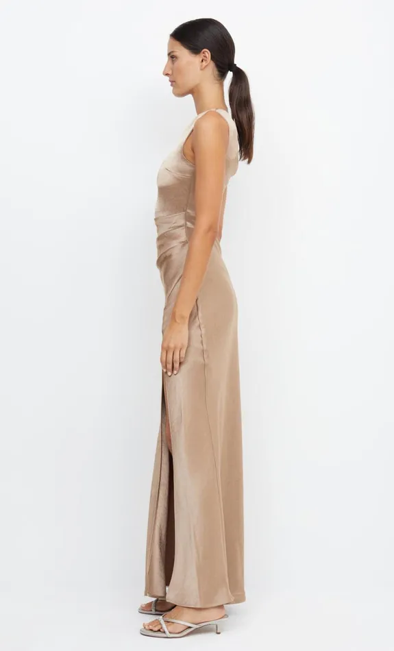 Bec Bridge THE DREAMER ASYM DRESS 8211 GOLDEN Women Bridesmaid Dresses