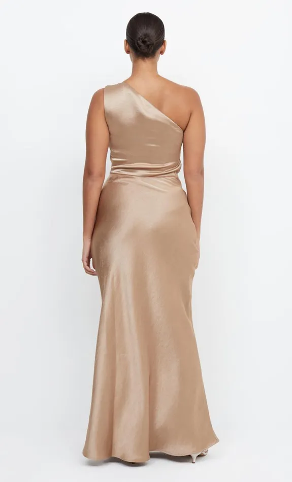 Bec Bridge THE DREAMER ASYM DRESS 8211 GOLDEN Women Bridesmaid Dresses